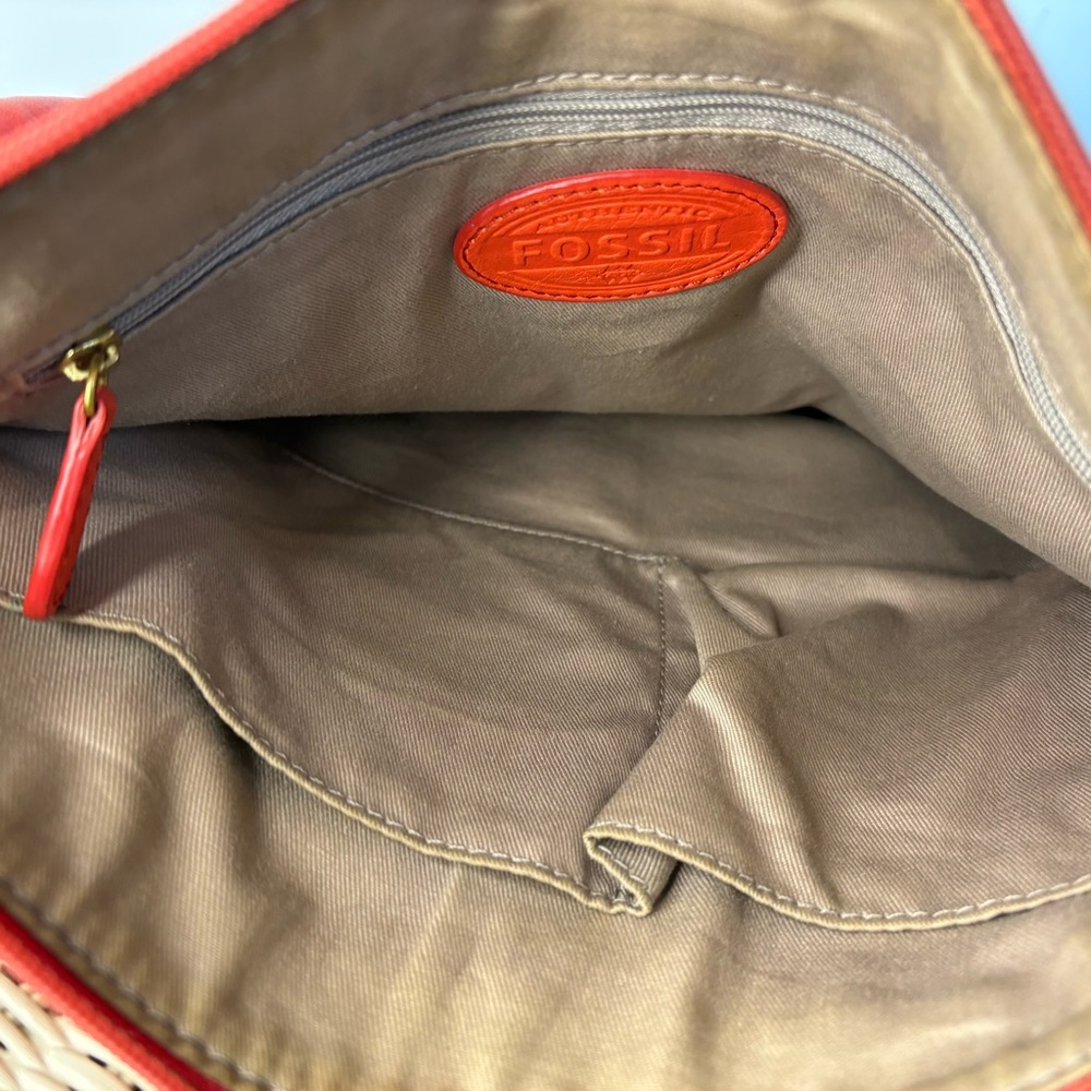 Fossil Karli Hobo Coral Leather Shoulder/Crossbody Bag - Picture 7 of 8